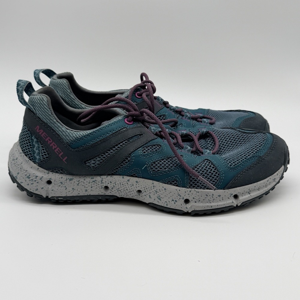 Merrell Shoes Women's Sz 10 Blue Gray Hydrotrekker Running J52806 Lace Up Mesh